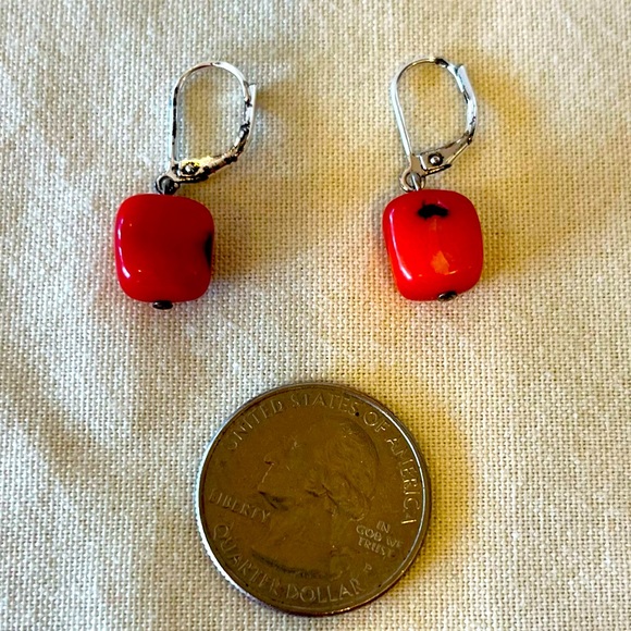 Coral Dangle Earrings - Picture 15 of 16